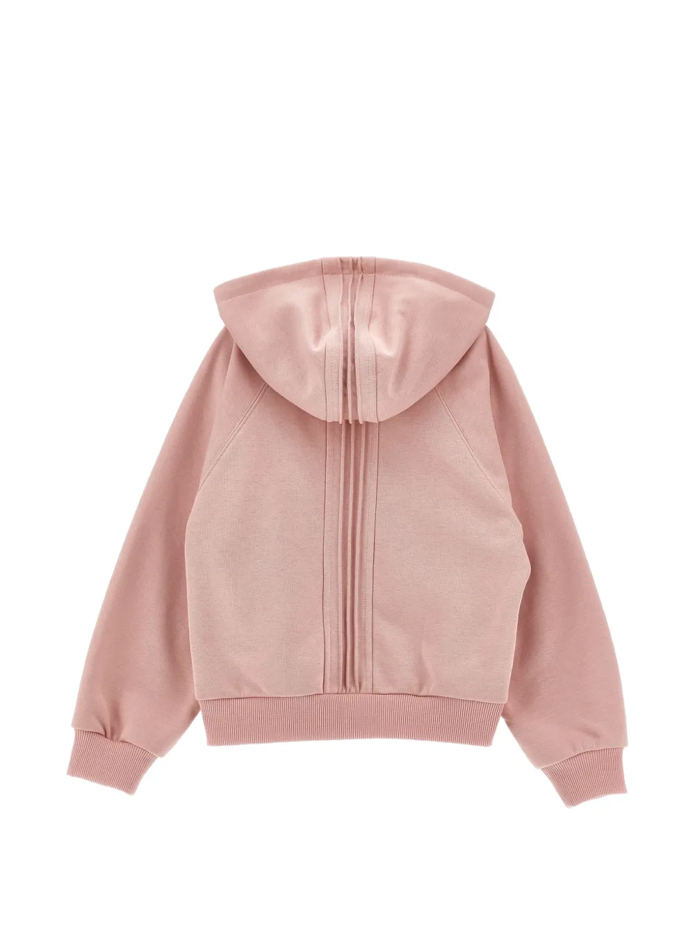 Ermanno Scervino Junior Geplooide hoodie met bloemenkant Roze