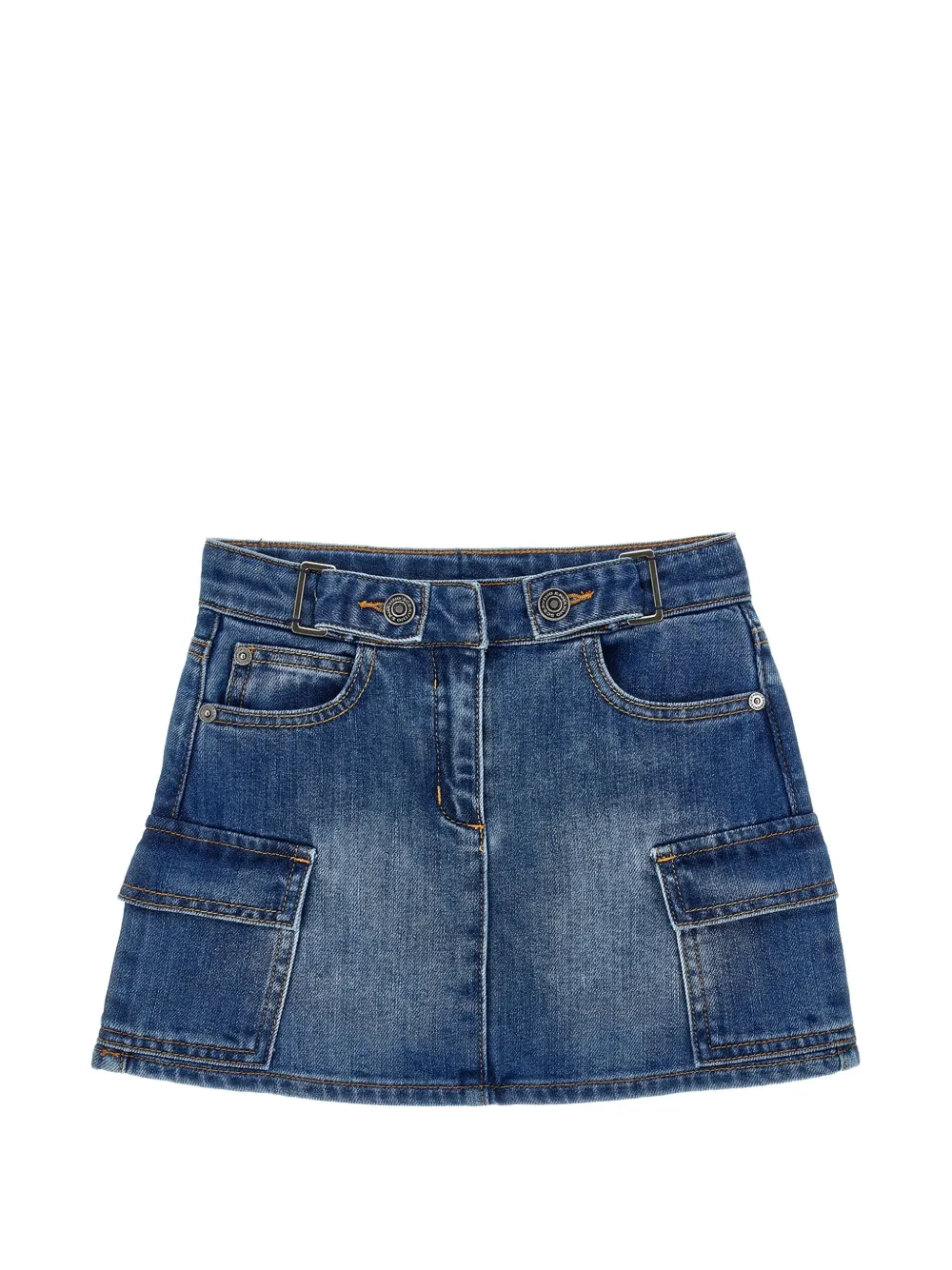 Ermanno Scervino Junior Kids' Mini Cargo-pocket Denim Skirt In Blue