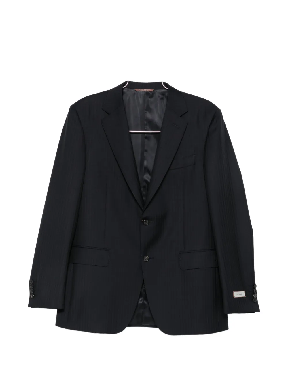 Canali notched-lapel single-breasted suit - Blu