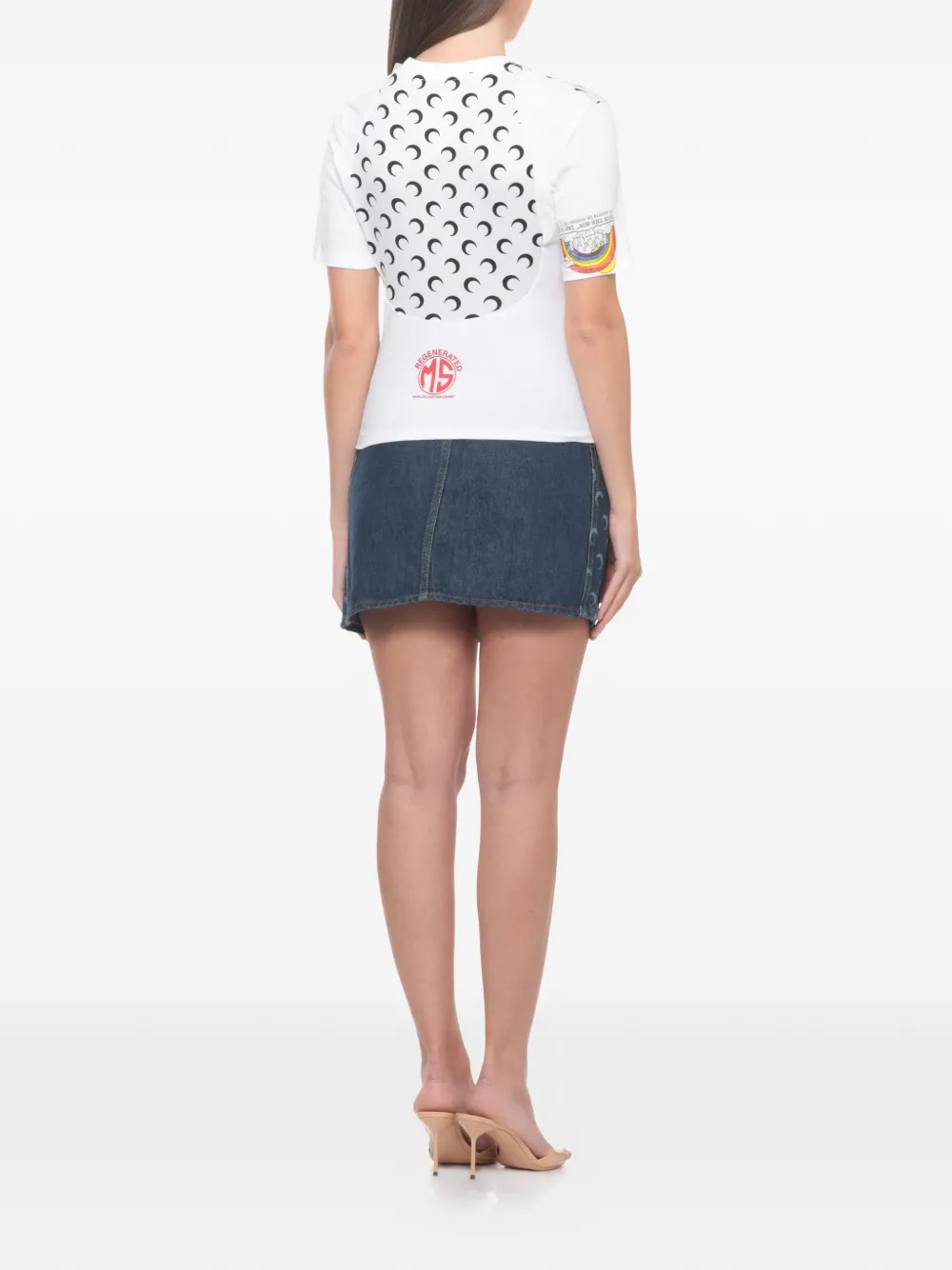 Marine Serre Moon-panel T-shirt In Multi