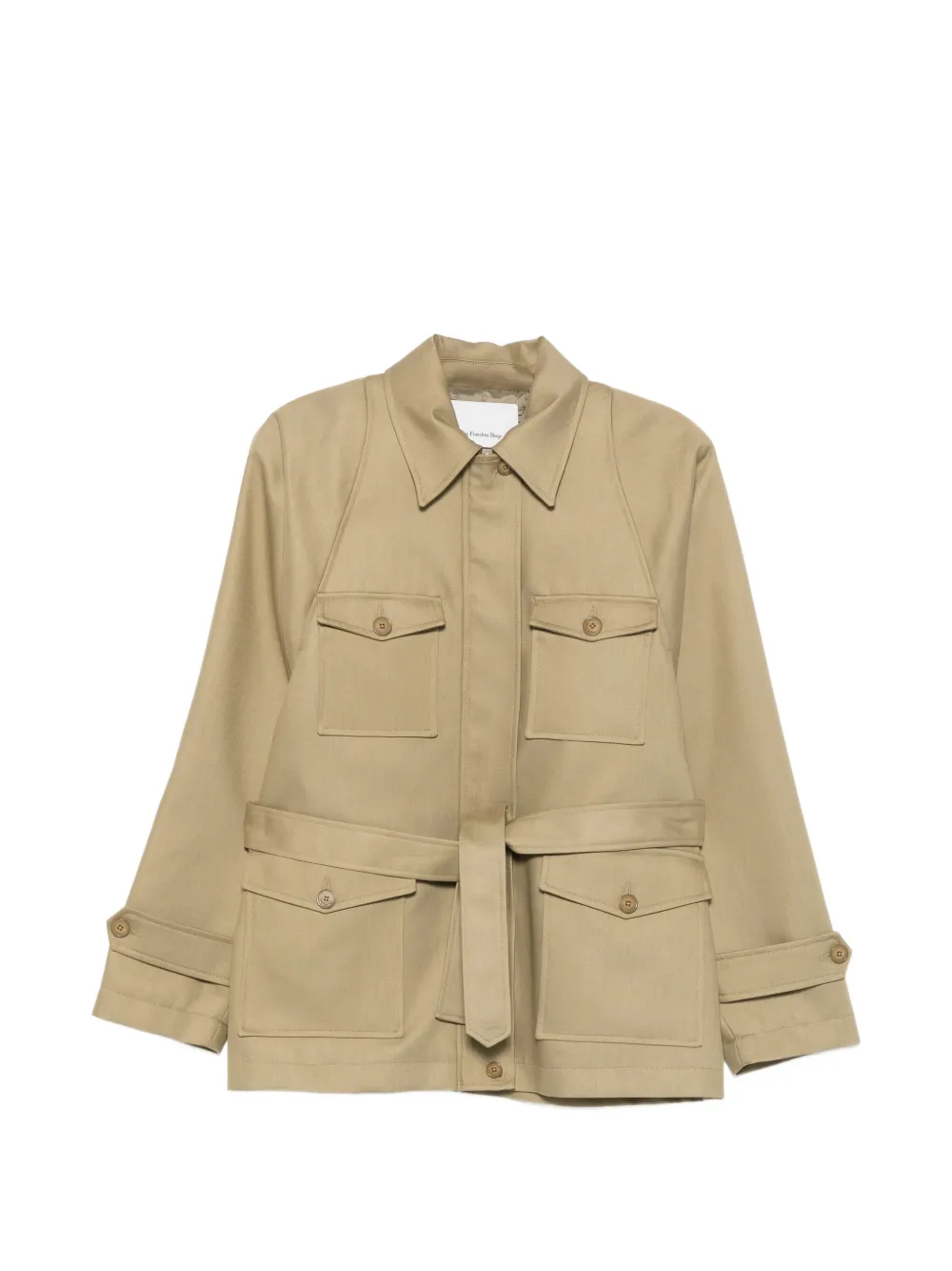 The Frankie Shop belted multi-pocket jacket - Verde