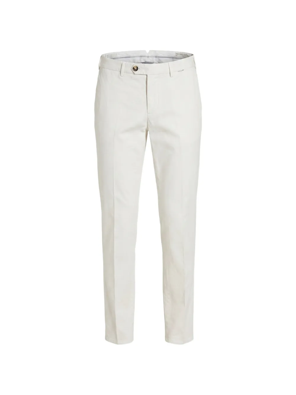 Brunello Cucinelli pressed-crease straight-leg trousers - Toni neutri