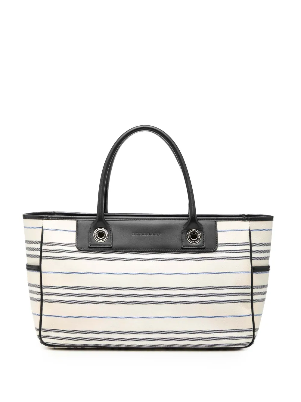 Burberry Pre-Owned 2000-2017 Striped Canvas handbag - White