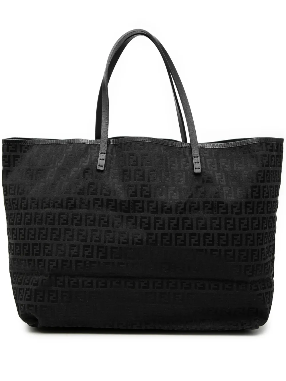 Fendi Pre-Owned 2000-2010 Medium Zucchino Canvas Roll tote bag - Nero