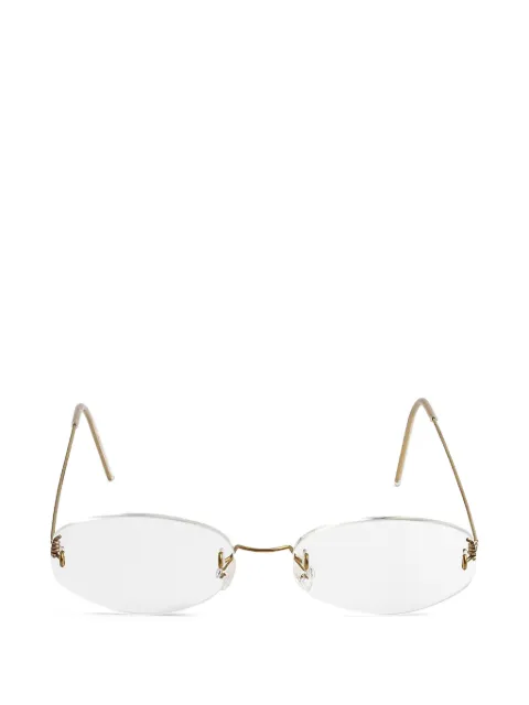 Lindberg rimless oval-frame glasses