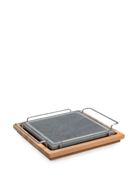 PENTOLE AGNELLI wooden-base stone serving tray