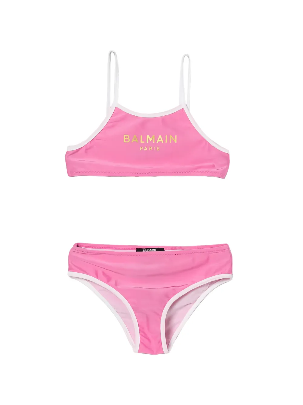 Balmain Kids logo-print bikini - Rosa