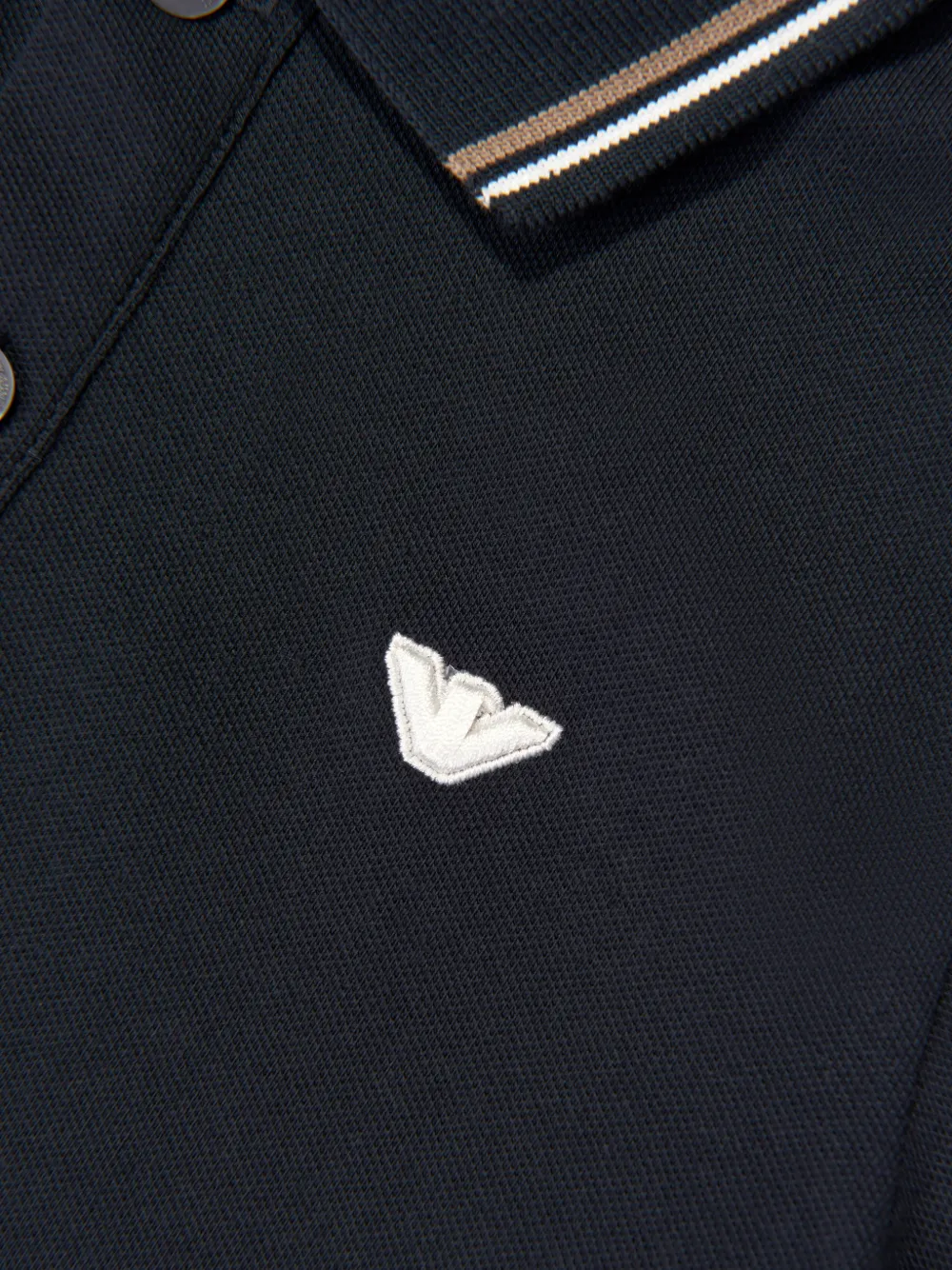 Emporio Armani Kids Poloshirt met geborduurd logo en contrasterende afwerking Blauw