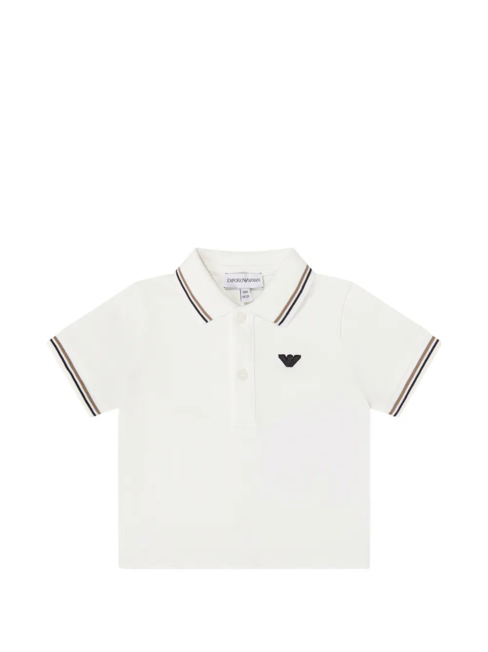 Emporio Armani Kids Polo con applicazione logo - Bianco