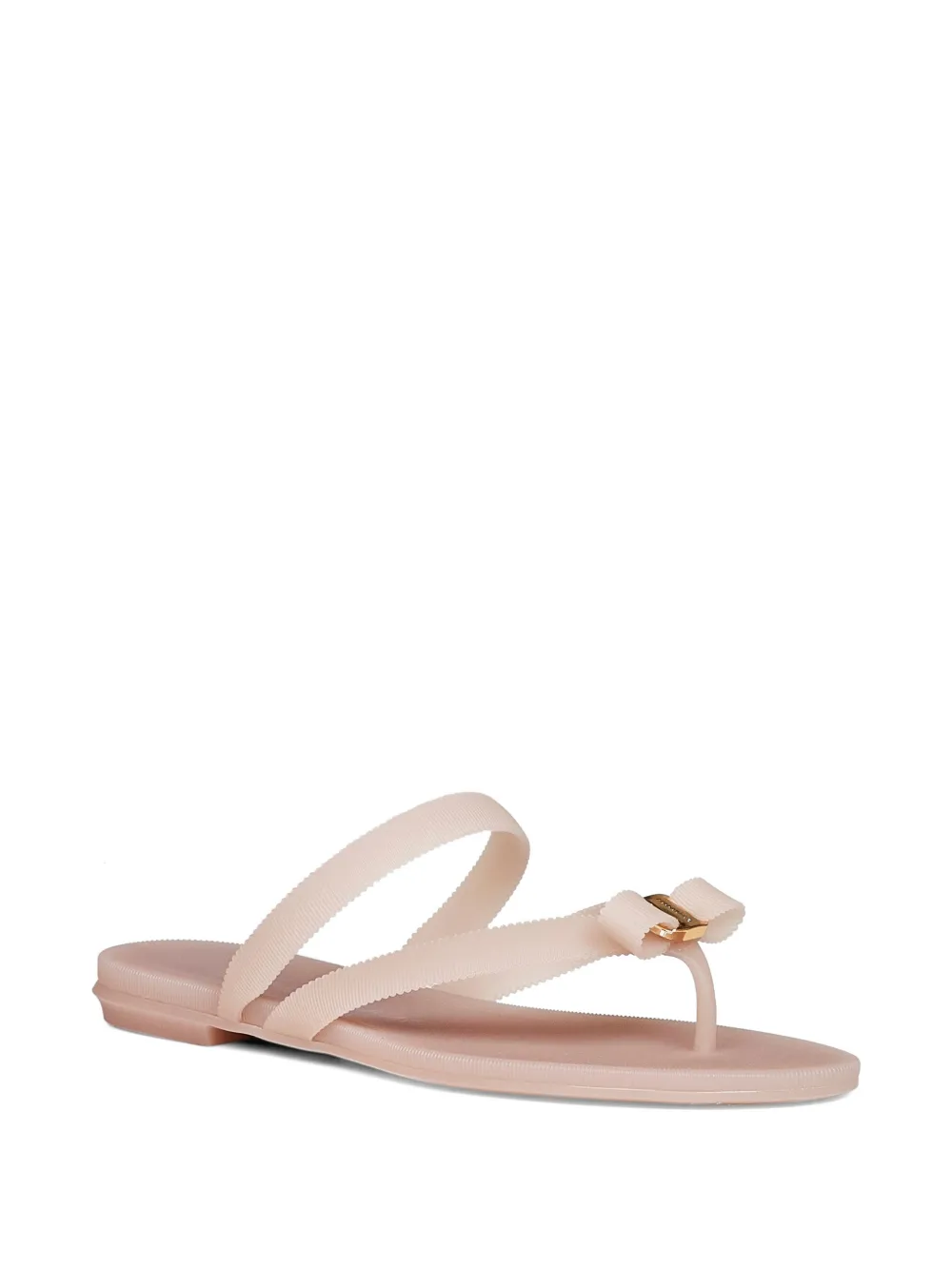 Ferragamo Vara bow rubber sandals Roze