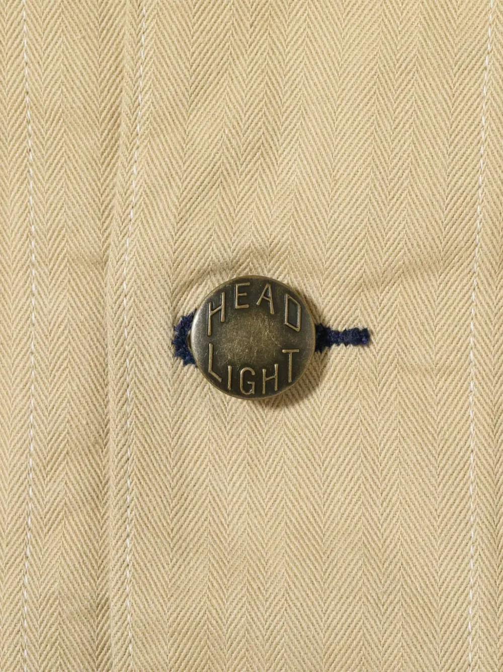 Sugar Cane Jeans Katoenen shirtjack met visgraat patroon Beige