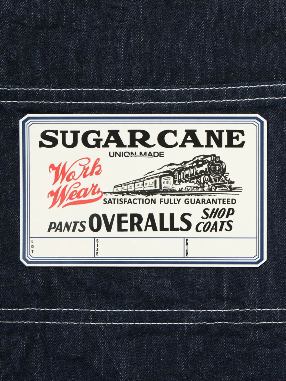 Sugar Cane Jeans Cargo jeans met logopatch Blauw