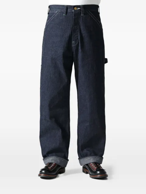Sugar Cane Jeans logo-patch work denim jeans