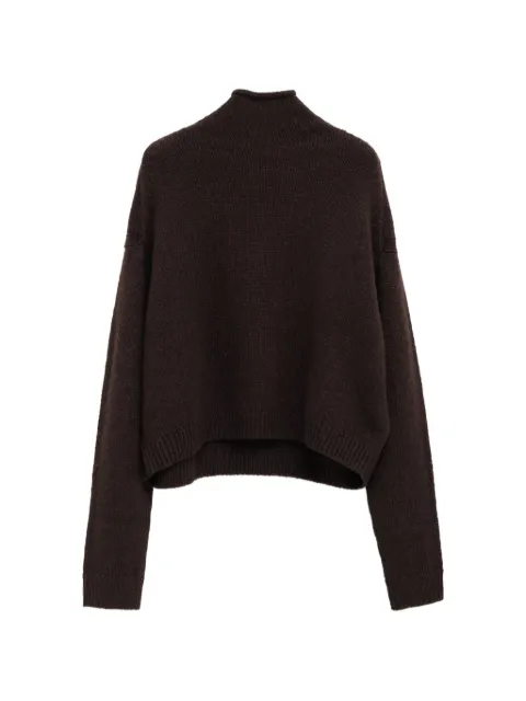 KHAITE high-neck drop-shoulder sweater