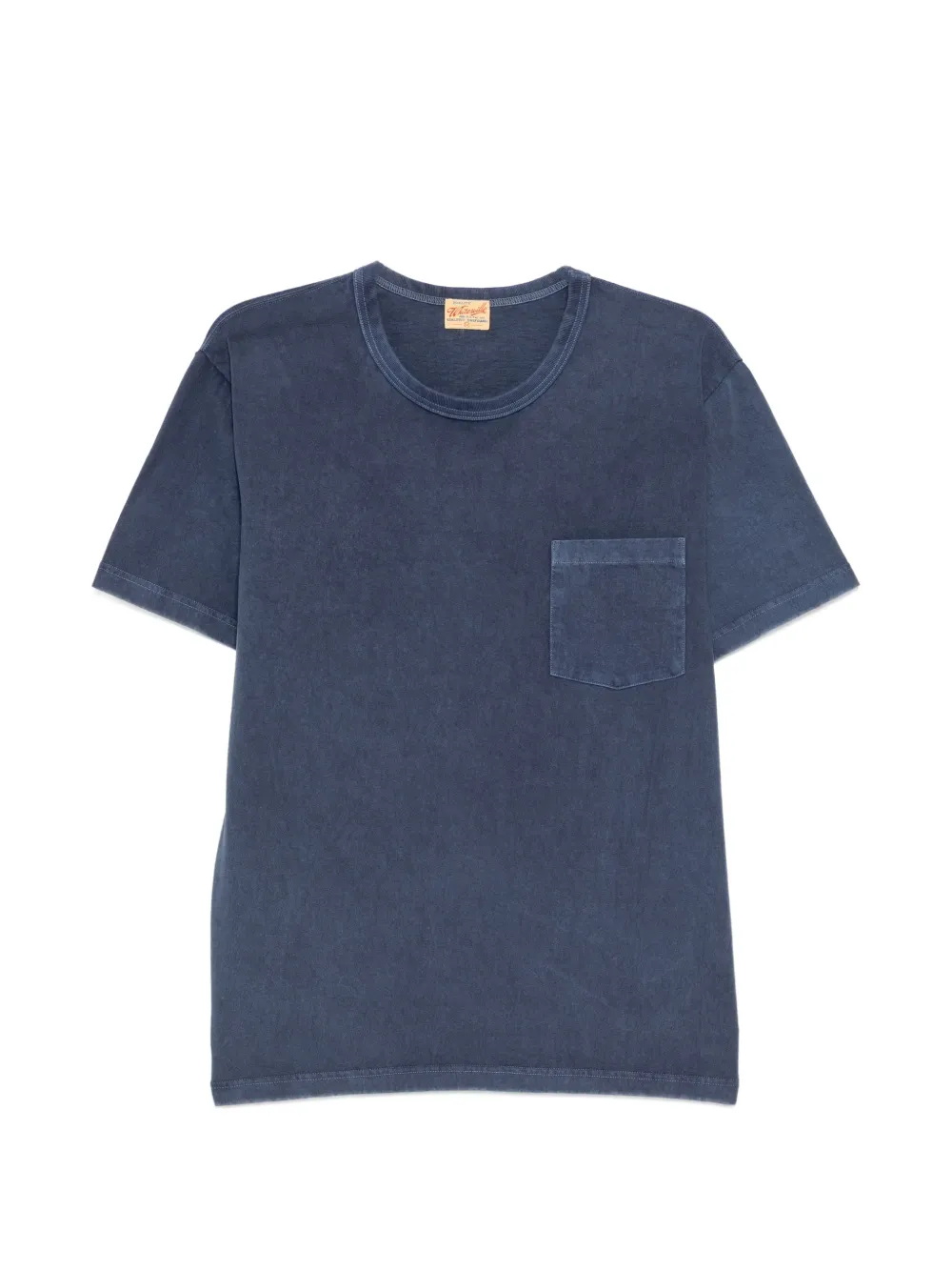 Whitesville patch-pocket washed T-shirt - Blu