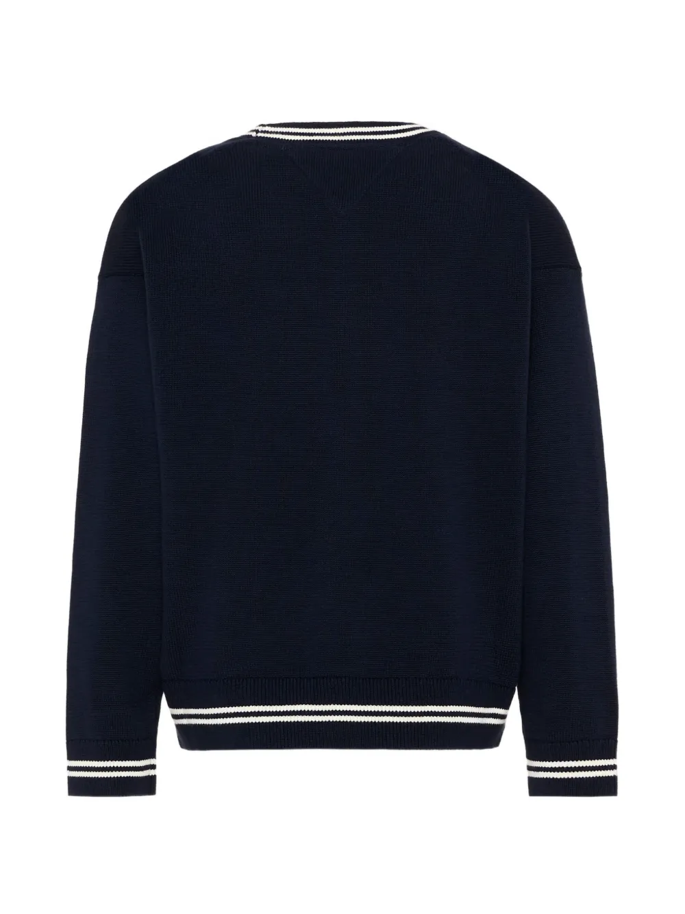 Tommy Hilfiger Junior Vest met geborduurd logo en gestreepte afwerking Blauw