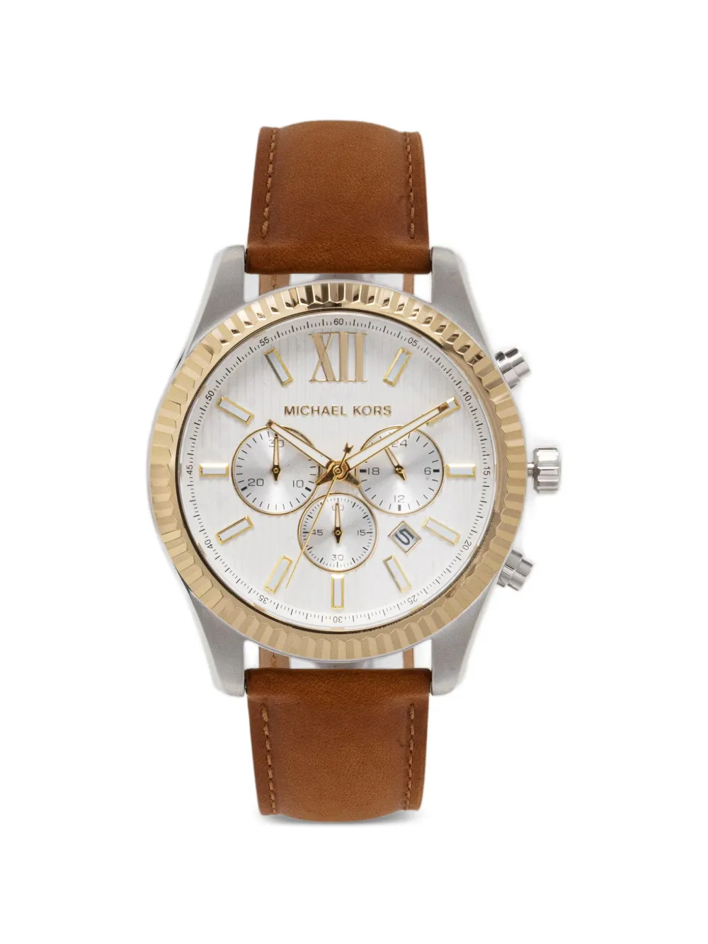 Michael Kors Orologio Lexington bicolore oversize - Bianco