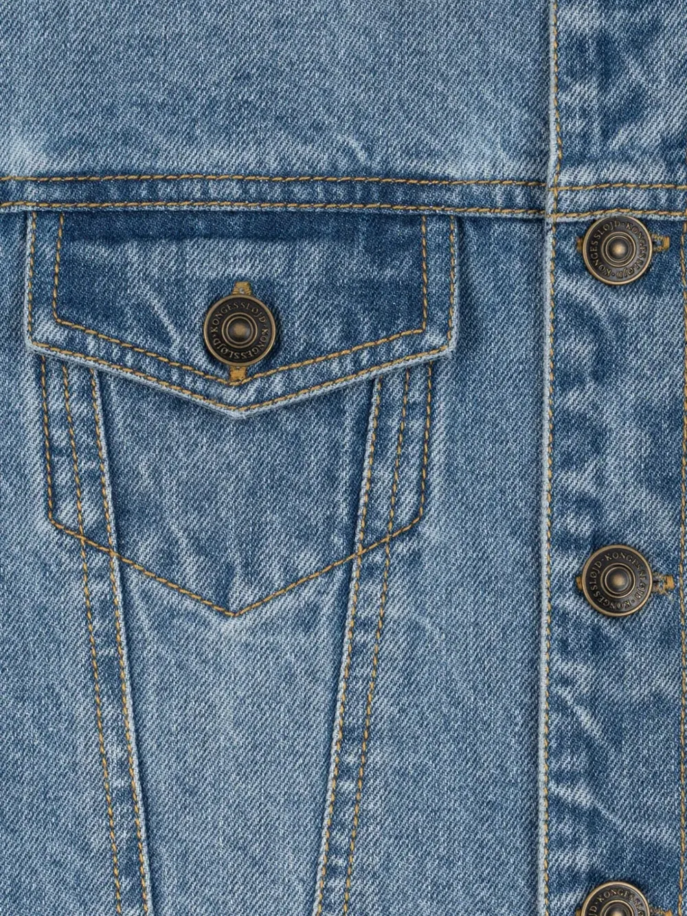 Konges Sløjd Magot denim jack met knopen Blauw