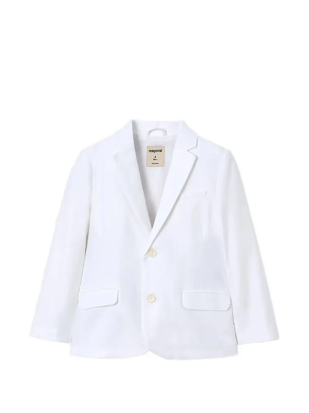 Mayoral blazer à revers crantés - Blanc Mayoral blazer à revers crantés - Blanc