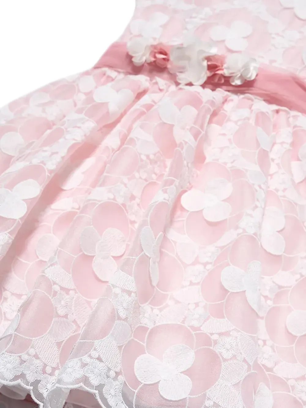 Abel & Lula Jurk met detail van kant Roze