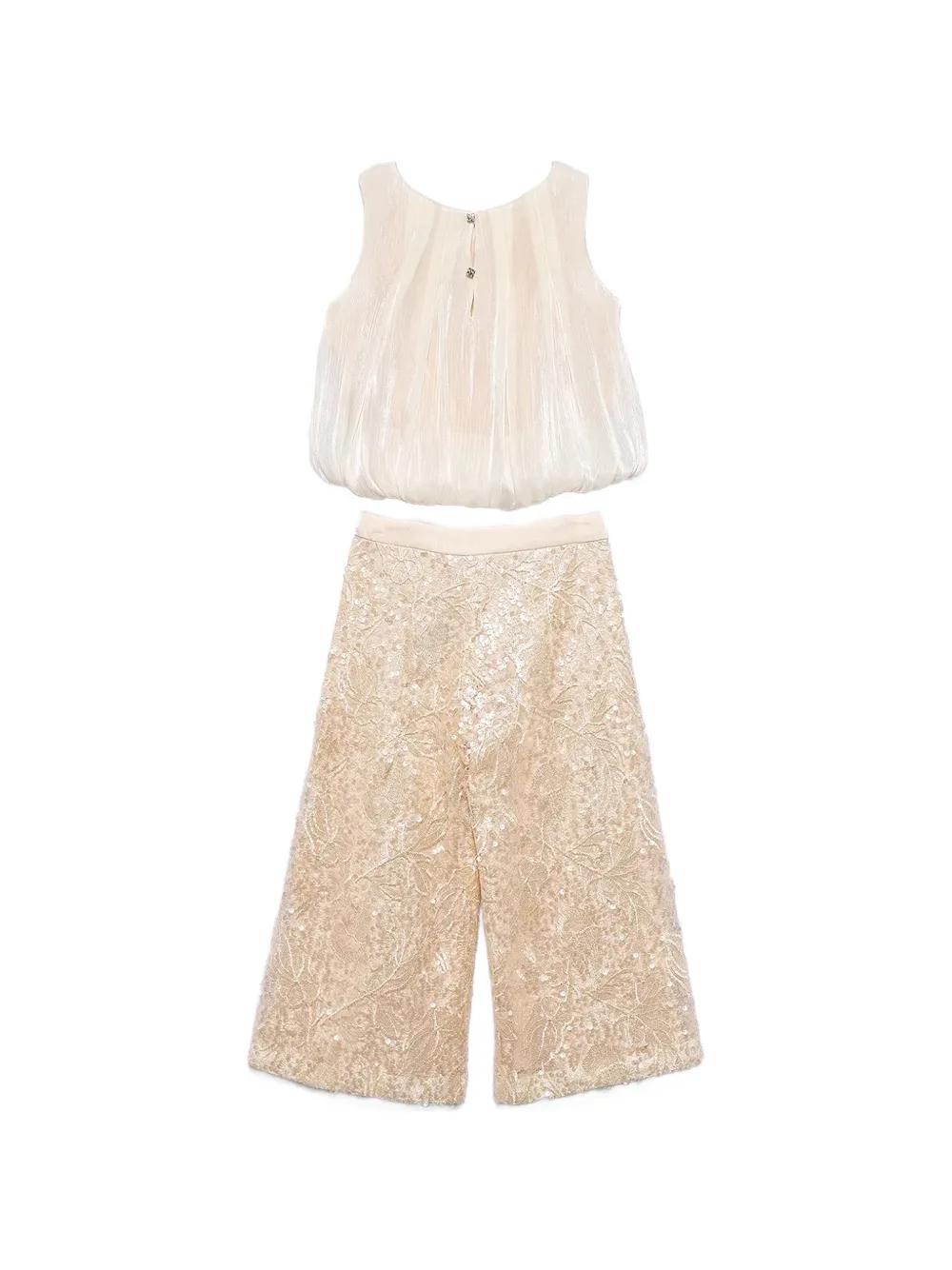 Abel & Lula Broek verfraaid met pailletten Beige