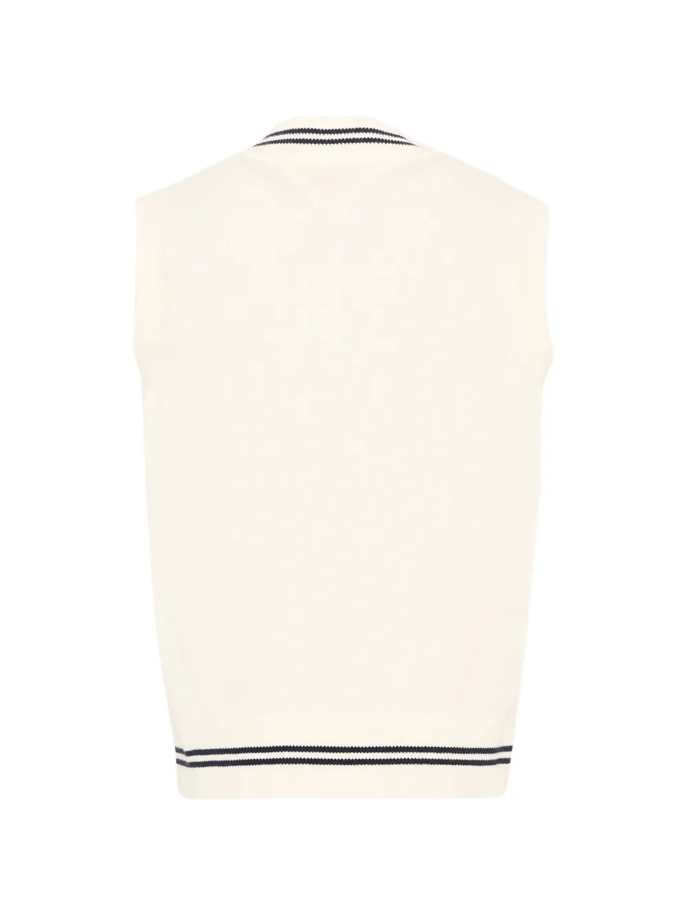 Tommy Hilfiger Junior Spencer met gestreepte afwerking en V-hals Beige