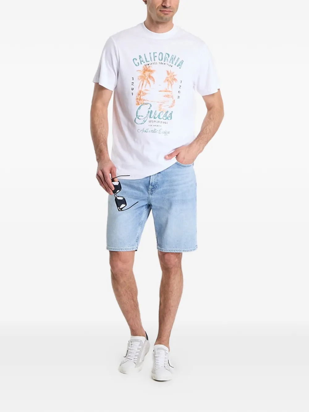 GUESS USA Denim shorts Blauw