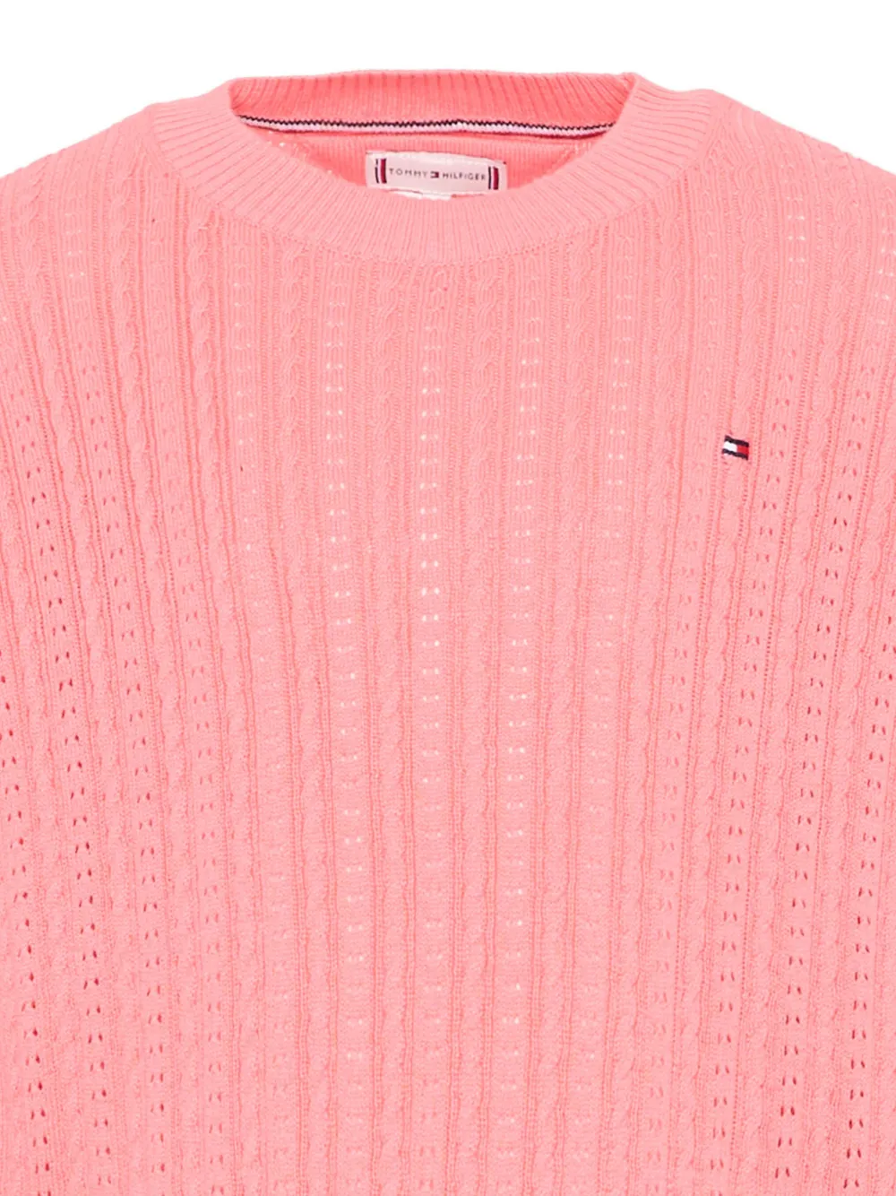 Tommy Hilfiger Junior Pointelle gebreide trui Roze