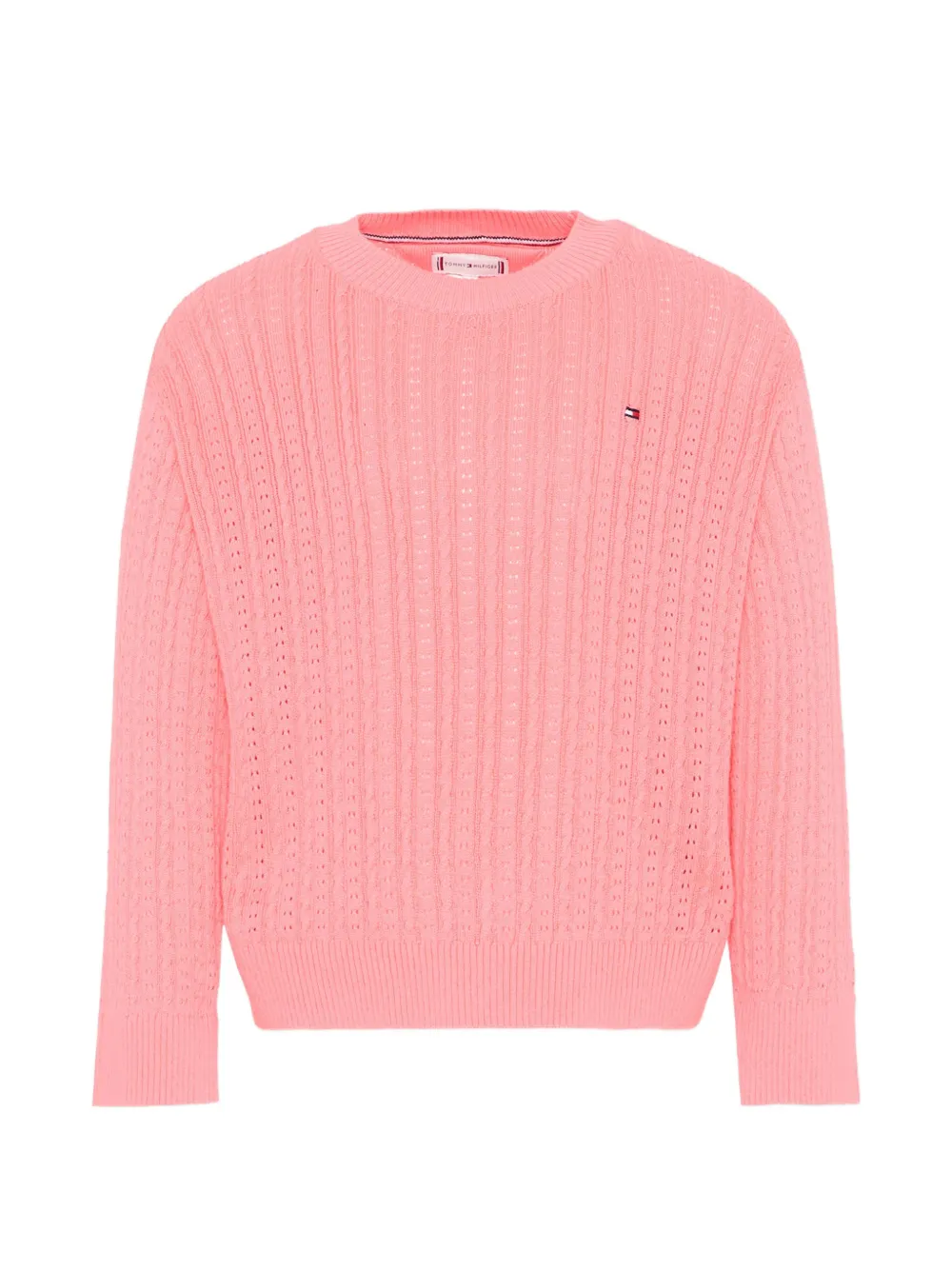 Tommy Hilfiger Junior pointelle-knit sweater - Rosa