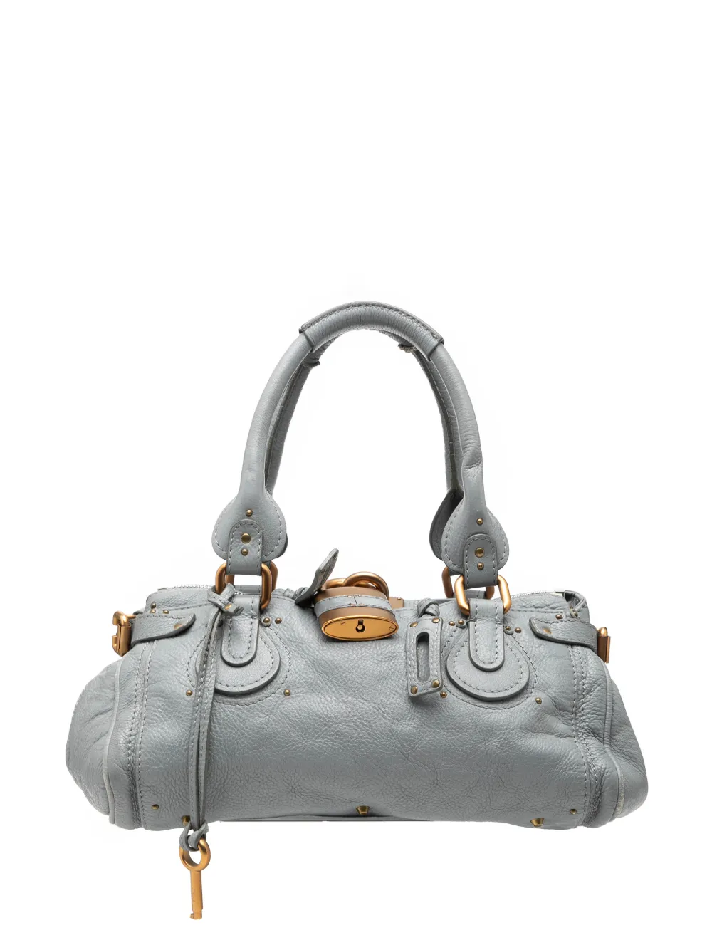 Pre-owned Chloé 2006 Medium Leather Paddington Handbag In Blue