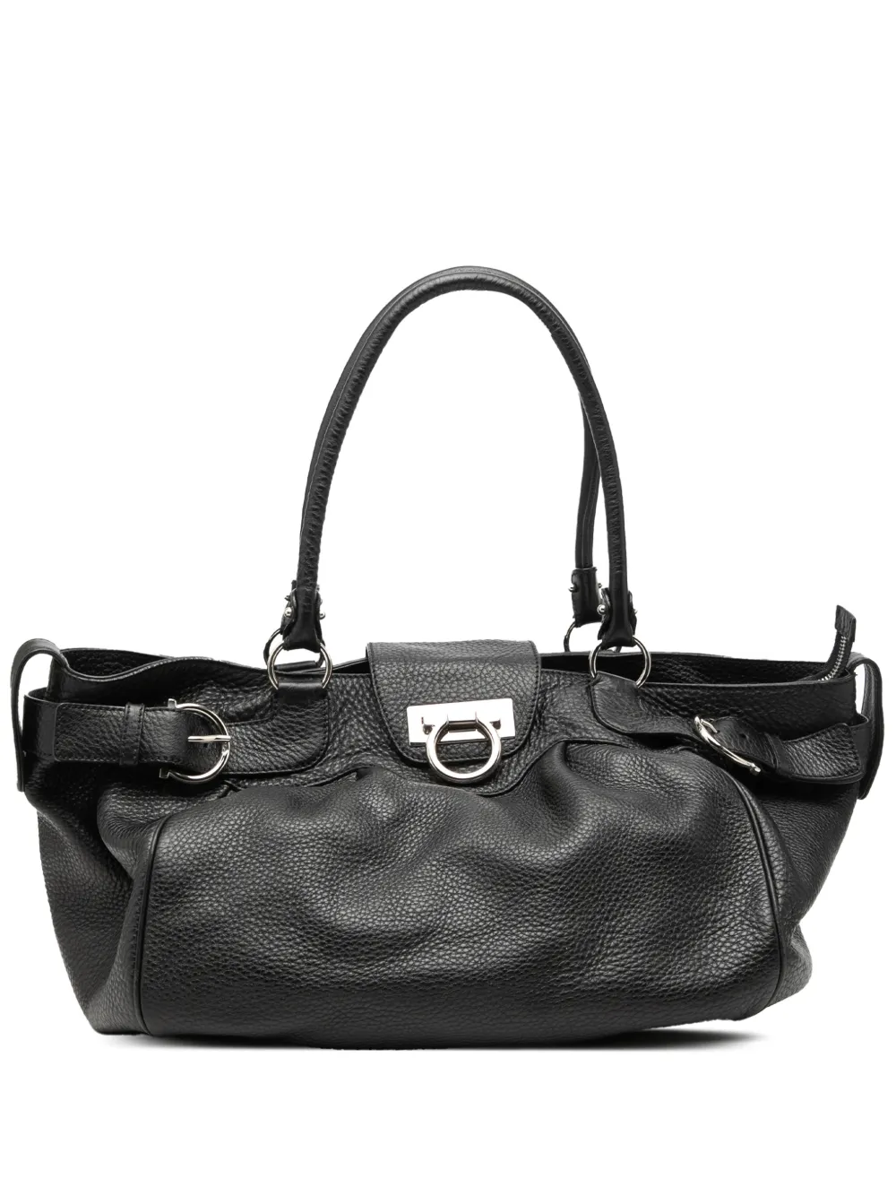 Ferragamo Pre-Owned 20th Century Leather Gancini Marisa handbag - Nero
