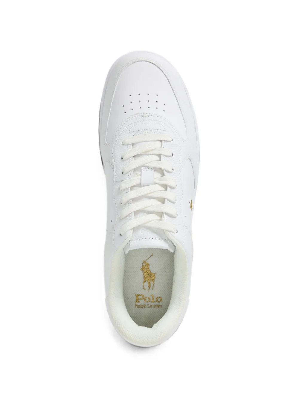 Polo Ralph Lauren Sneakers met geborduurd logo en bewerkt effect Wit