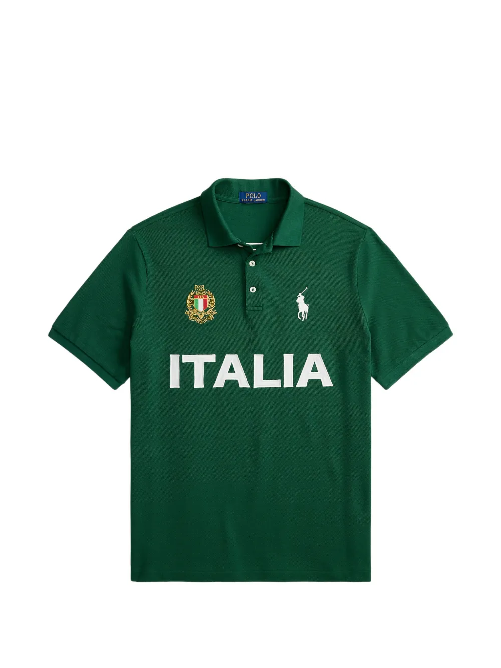Polo Ralph Lauren Italia Poloshirt mit Logo-Stickerei - Grün