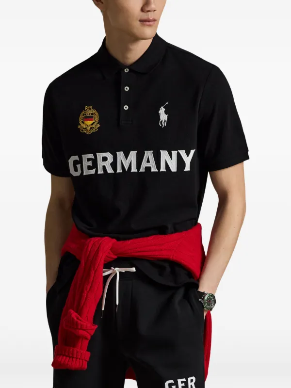 Polo Ralph Lauren Germany Polo Shirt | Black | FARFETCH AO