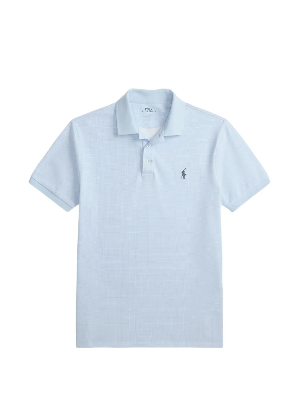 Polo Ralph Lauren Glen-Check Poloshirt mit Logo-Stickerei - Blau