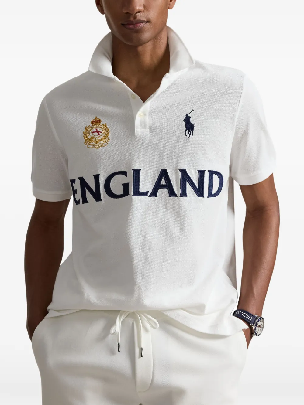 Polo Ralph Lauren Polo Pony England poloshirt met borduurwerk Wit