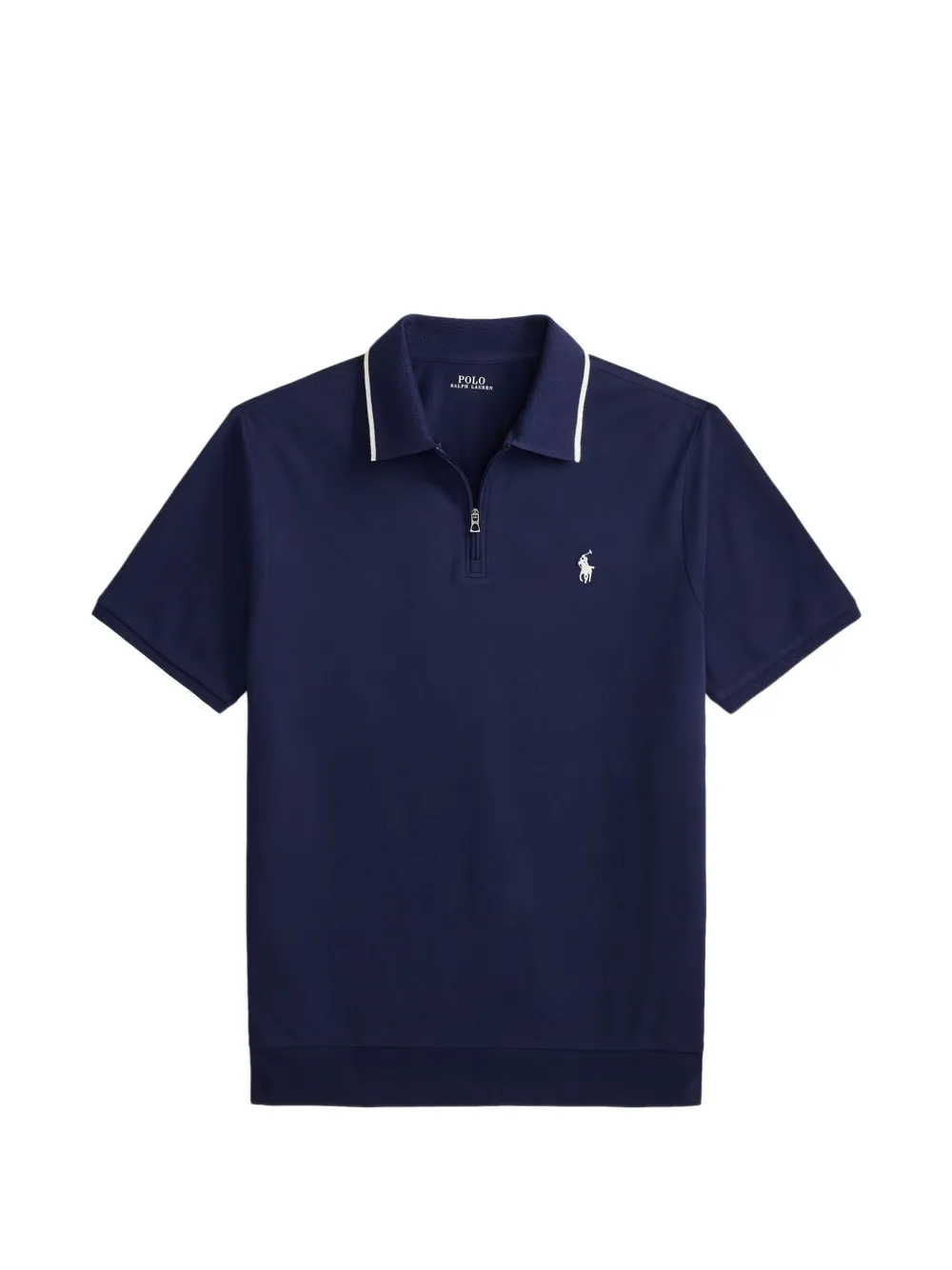 Polo Ralph Lauren zip-fastening tipped polo shirt - Blu