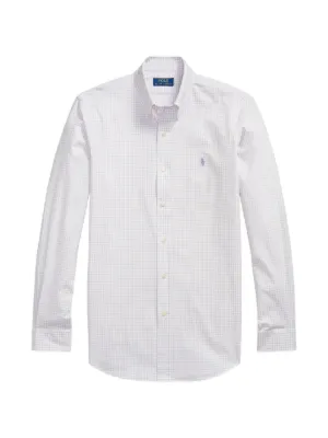 ralph lauren slim fit white dress shirt Men's White Slim Fit Button-Down Shirts