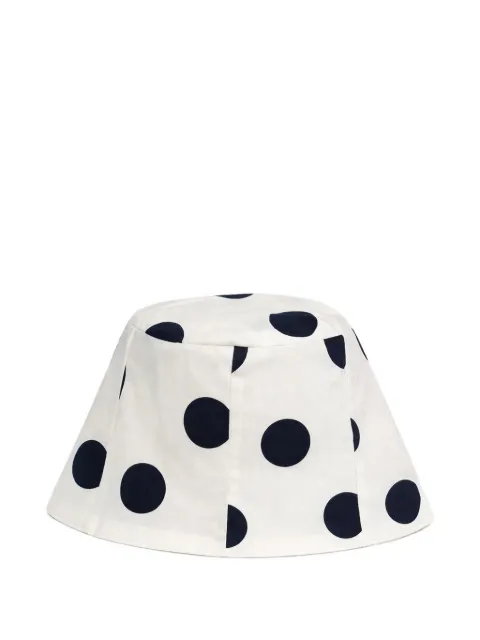 Cucu Lab polka-dot poplin cloche hat