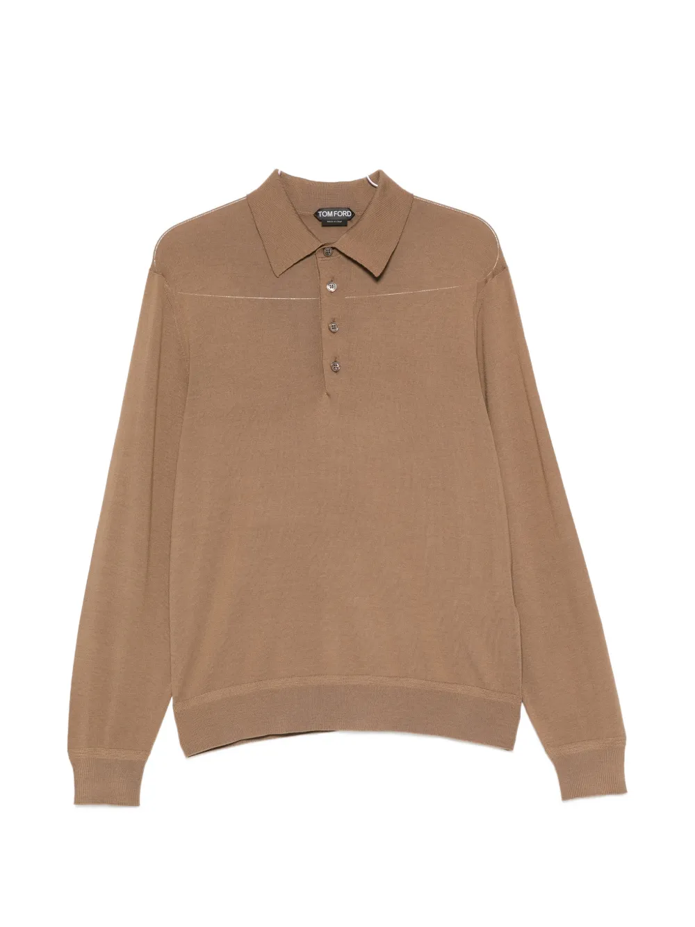 TOM FORD long-sleeve polo shirt - Marrone