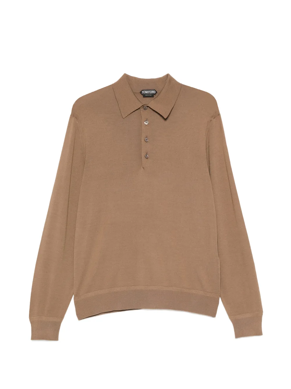 TOM FORD long-sleeve polo shirt - Marrone