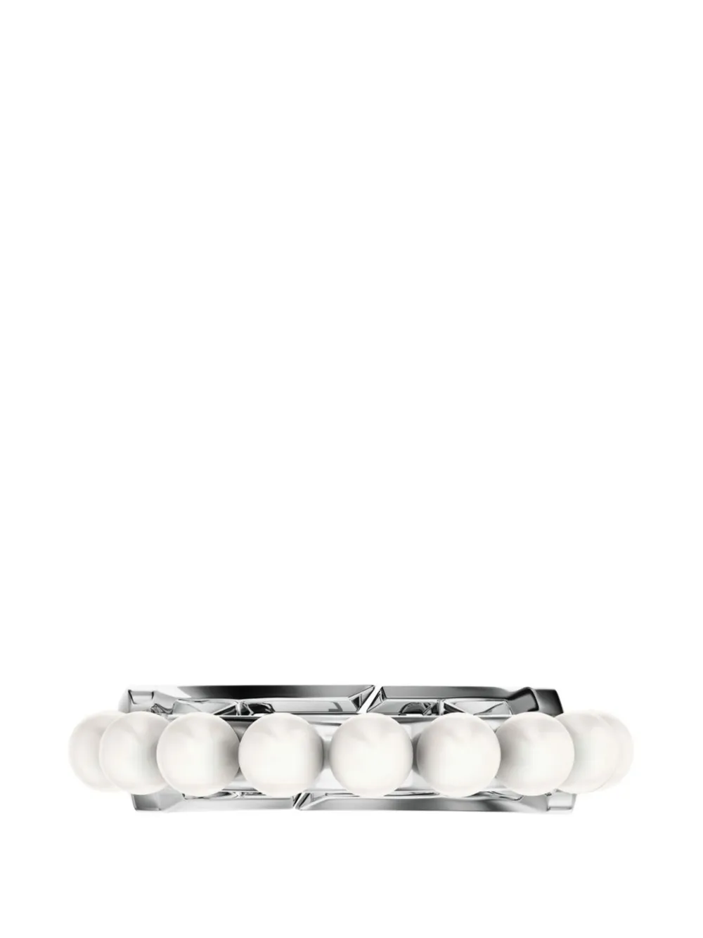 Diesel pearl-embellished band ring - Argento