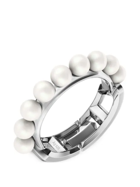 Diesel pearl-embellished band ring