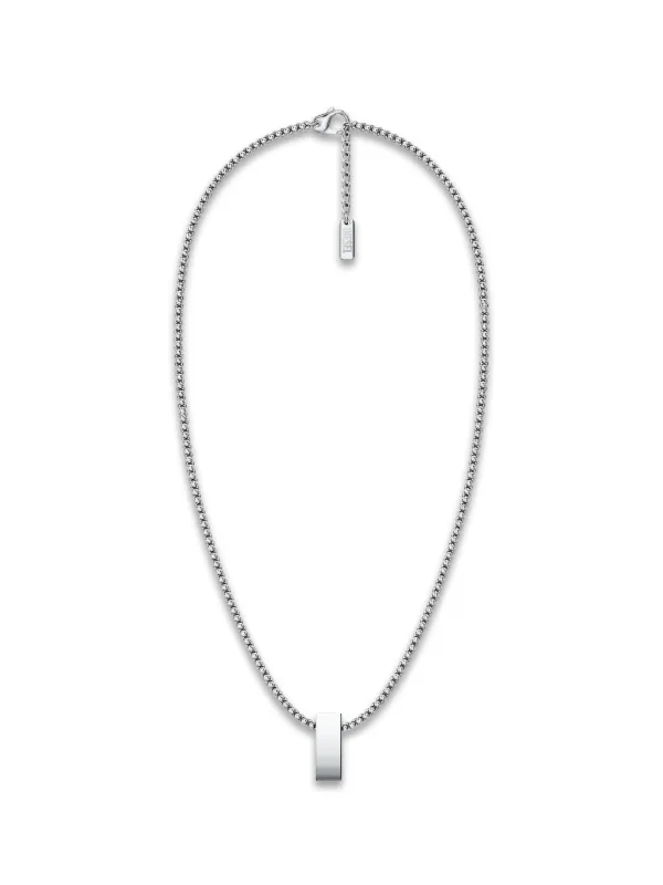 DIESEL ディーゼル Dロゴ ネックレス シルバー Diesel D ロゴペンダント ネックレス | シルバートーン | FARFETCH JP