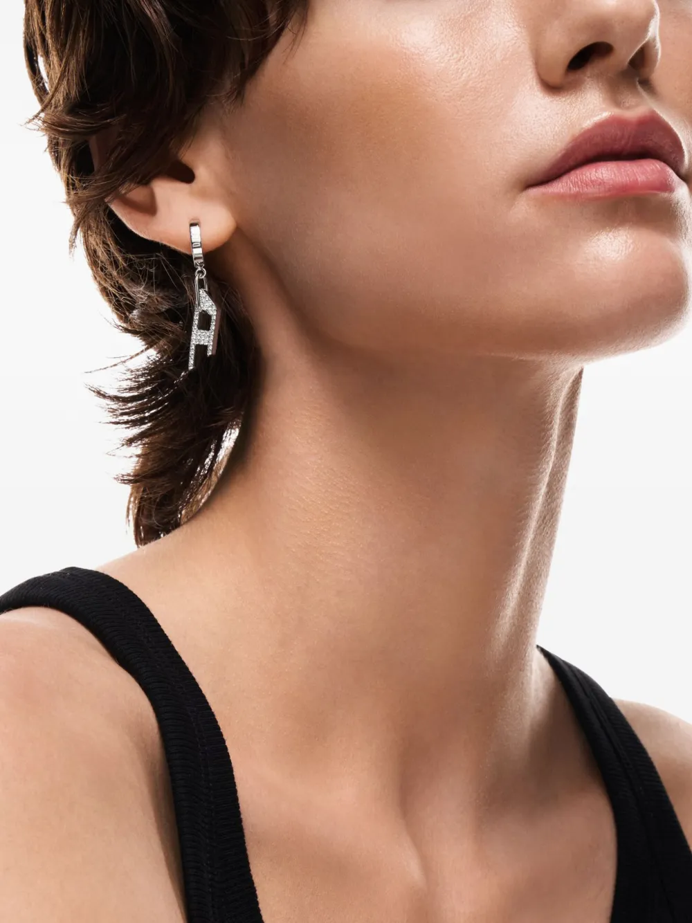  Diesel Pendientes Con Logo D - Plateado 