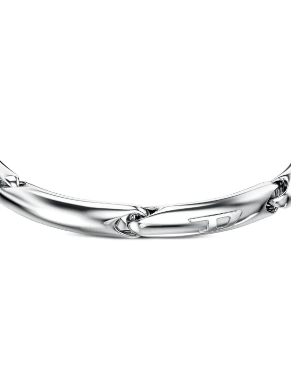 DIESEL Dロゴ チェーンブレスレット　シルバー　ラインストーン Diesel Dロゴ チェーン ブレスレット | シルバートーン | FARFETCH JP