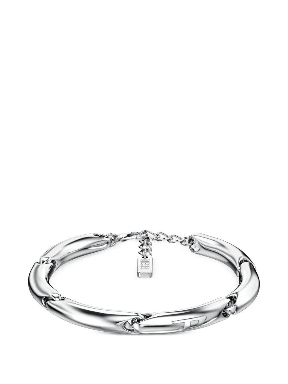 Diesel D logo chain bracelet - Argento