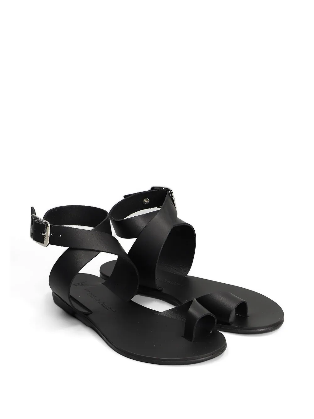 Nicolas Lainas Sandalen met detail Zwart