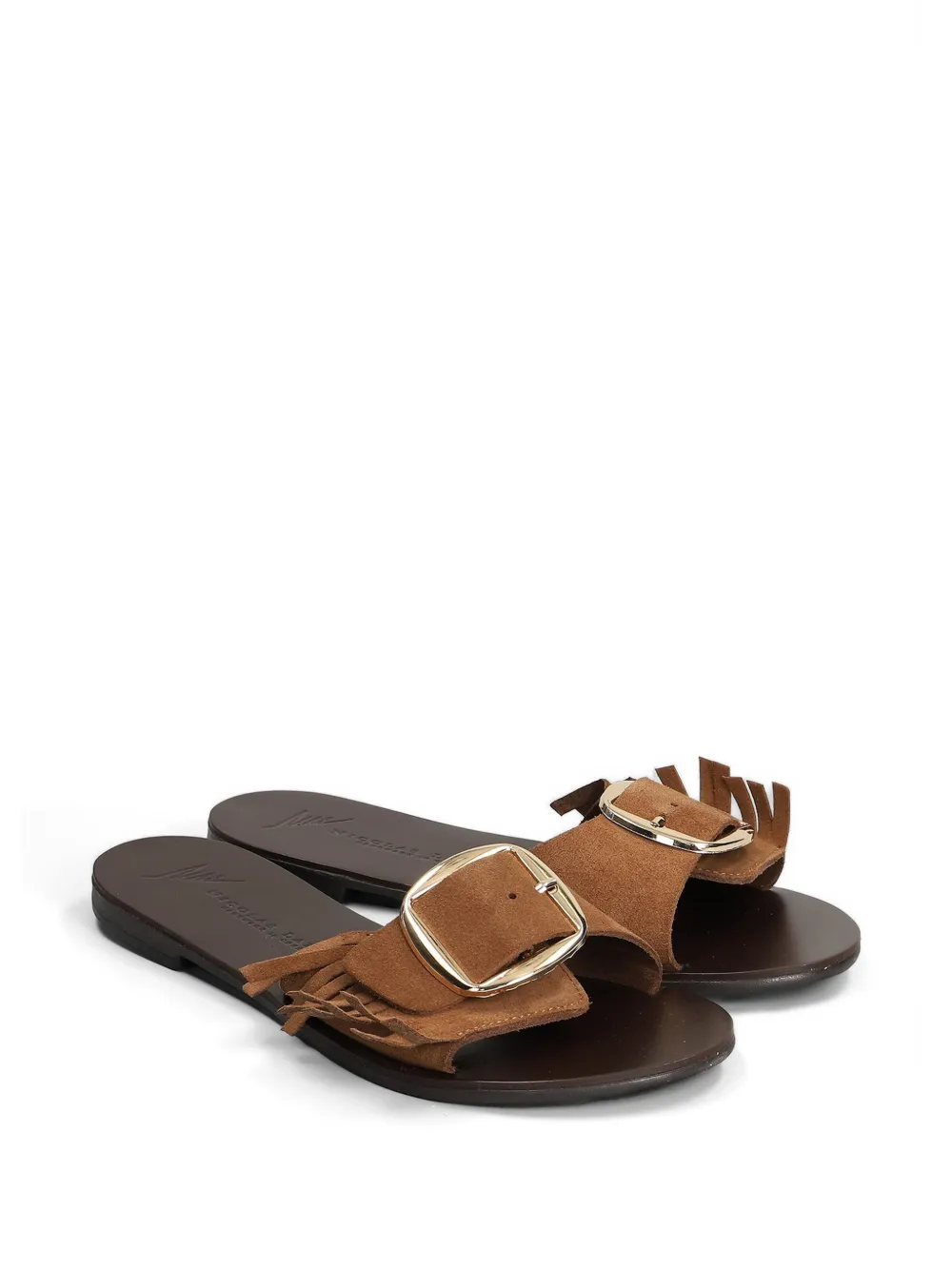 Nicolas Lainas Suède sandalen Bruin