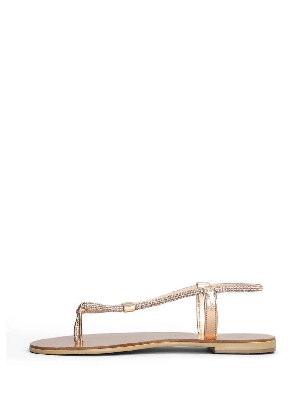 Nicolas Lainas Sandalen verfraaid met kristallen en metallic afwerking Roze